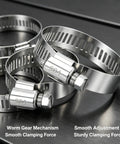 Dude, grab this killer 40 piece stainless steel hose clamp kit covering 1/4 inch to 1-1/2 inch sizes perfect for fixing your fuel line, plumbing jobs, garden hose, or any tube work without worrying about rust or corrosion ever again. Stainless steel worm gear clamps with 304 band.