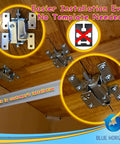 Double Action Countertop Joint Fasteners 4 Pack With Adjustable Flip Bolts for easy installation on wood surfaces.
