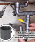 Installed plumbing setup with 8 Pack 2 Inch PVC Pipe Fittings Female Adapters Schedule 80 Socket to NPT Connector, corrosion resistant.