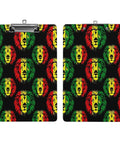 Flag Rasta Print Acrylic Clipboard With Durable Smooth Writing Surface And Clear See Through Deck Holds A4 Or US Letter Papers, lion print