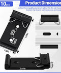 10 Pack Din Rail Mount Clips 1.02 Inch Wide Snap In Universal Brackets Fixed Clamp Black Aluminum Alloy Relay Clip Dimensions