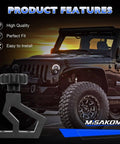 Beefed Up High Lift Jack Hood Mount For Jeep Wrangler JK 2007 To 2018 Off Road Jack Bracket Kit Black Lightweight Aluminum Alloy