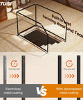 Top Shelf Adjustable Loft Handrail And Attic Ladder Safety Railing bolted down tight with durable stainless steel shown in attic.