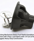 Locking Gas Cap With Key For Ford Edge Escape Expedition Explorer F150 Fiesta Flex Focus Fusion Taurus Direct Fit Easy Install Replacement to Stop Check Engine Light and Gas Smell Prevent Vapor Leaks 4584554AF 8U5Z9C268B AE8Z9034C, rugged design with 2 keys.