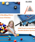 Four Foot All In One Game Table With Pool Billiards showing balls, a solid wood cue, and a child playing for basement fun.