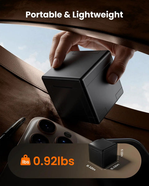 Slick Pocket Compact Precision Magnetic Screwdriver Set With Foldable Cube Case for Phone Laptop Switch and Gaming Rig Repairs, portable size in hand.