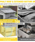 Comparison of Backyard Ready Cozy Wooden Chicken Coop For Two with asphalt roof against other coops, showing durability.