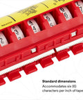 Wire Marker Tape Dispenser With Numbered Label Rolls 0 To 9 showcasing numbered rolls and cutter detail
