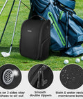 Spacious Golf Shoe Bag For Men With A Large Horseshoe Opening That Makes Shoe Stuffing A Breeze, Fits Up To Size 15 Shoes