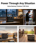 Heavy Duty 1500W Power Station With 1024Wh LiFePO4 Battery And Ultra Fast 10MS UPS Switch for home backup and outdoor use.