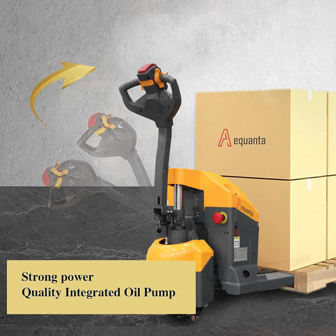 No Sweat Full Electric Pallet Jack With 4400 Lb Capacity And 7.3 Inch Lift Height Built Tough For Tight Spaces And Heavy Duty Logistics Hauling