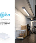 Premium Linkable Under Cabinet Light 18 Inch LED With 628 Lumens 3000K Warm White in kitchen setup
