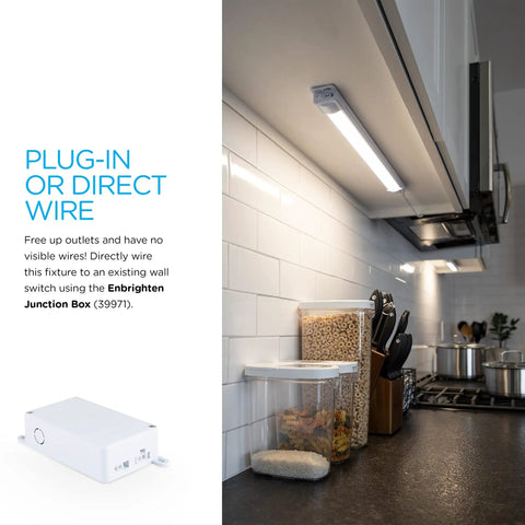 Premium Linkable Under Cabinet Light 18 Inch LED With 628 Lumens 3000K Warm White in kitchen setup
