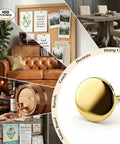 Reliable Heavy Duty Gold Thumb Tacks Boss Level Needlepoint Push Pins For Walls And Cork Boards Gonna Stay Put Without Bending Premium Steel Home Decor Fixtures shown with cork board decor and furniture.