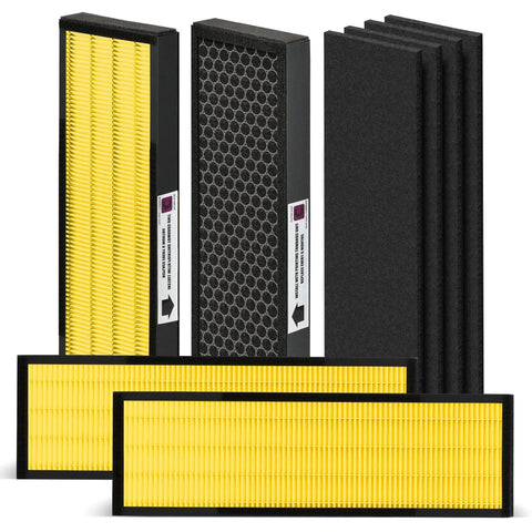 Germ Guardian Compatible HEPA Filter C Replacement For Pet Air Purifier Includes 4x H13 HEPA Filters And 4x Extra Carbon Pre-Filters