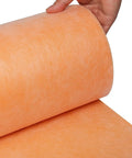 Rolled out Beefed Up Waterproof Membrane Roll 430 Sq Ft 20 Mil Thick 3.3 By 131 Feet PE Fabric Tile Underlayment, orange 0.5 mm