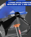 3 point hitch of 6 Inch 3 Point PTO Wood Chipper For 40-100 HP Tractors Heavy Duty Mulcher With 30 Inch Rotor And Reversible Blades