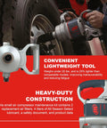 1 Inch Air Impact Wrench With D Handle 2100 Ft Lbs Max Torque Heavy Duty Pneumatic Tool used for tire maintenance on truck