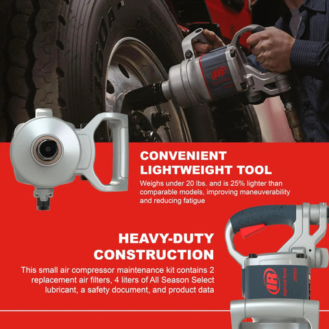 1 Inch Air Impact Wrench With D Handle 2100 Ft Lbs Max Torque Heavy Duty Pneumatic Tool used for tire maintenance on truck