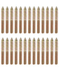 Professional Grade M5x40 Hanger Bolts Featuring A Smart Double Headed Configuration For Zero Hassle Furniture Building And Wood Joint Fixing Bombproof Carbon Steel Zinc Coated Connectors That Grip Like Glue, arranged in rows.