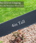 No Dig Landscape Edging Kit 33FT Long 4IN Tall Black HDPE Border With 50 Stakes Flexible Tool Free Ideal For Garden Beds Close-Up
