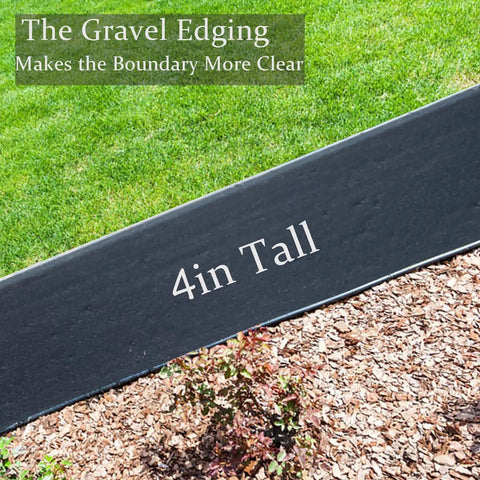 No Dig Landscape Edging Kit 33FT Long 4IN Tall Black HDPE Border With 50 Stakes Flexible Tool Free Ideal For Garden Beds Close-Up