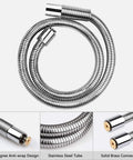 Heavy Duty Flexible Metal Stainless Steel Hose 44 Inch For Commercial Pre Rinse Faucets Replacement With Solid Brass Connector