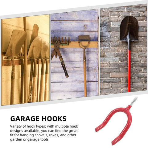 Real Deal Heavy Duty U Shaped Garage Storage Hooks For Shovels And Rakes Vinyl Siding Screw In Metal Wall Mount Hangers Built Tough As Nails To Kick Clutter To The Curb Fast