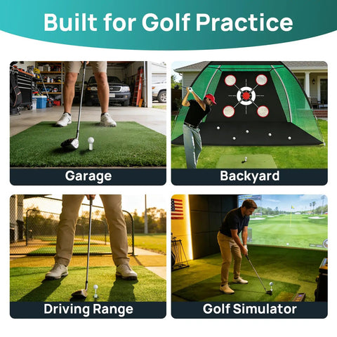 68 Pcs Golf Mat Tees Set With Rubber Tees For Simulators And Hitting Mats in various practice settings