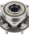 Front view of Front Left Or Right Wheel Hub Bearing Assembly For Jeep Wrangler And Gladiator 5 Lug Without ABS Beefed Up Heavy Duty Replacement Fit 2018 Through 2023 Models Today