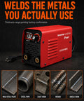 132A 110V Arc Welder With IGBT Inverter Hot Start Arc Force Anti Stick Portable Mini Welder for Steel, Pipe, and Iron Welding