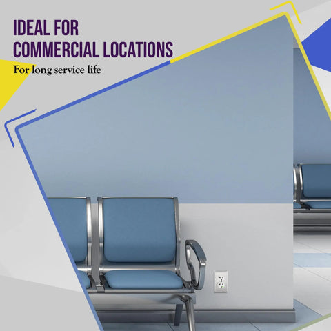 Heavy Duty Hospital Grade Outlet And Industrial Duplex Receptacle 20A 125V 5-20R installed in commercial space with chairs