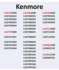 Heavy Duty Washing Machine Tub Bearing And Seal Kit Replacement For W10435302 showing product numbers for Kenmore models.
