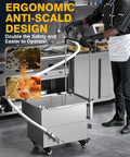 PYY Commercial Fryer Oil Filter Machine 18L Tank with ergonomic design and anti-scald features for safe operation.