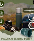 2 Pack Replacement Gaskets For Classic Vacuum Insulated Wide Mouth Bottles - BPA Free Silicone Seals on outdoor table