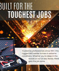 Portable Gas MIG Welder For On The Go Welding Steel Aluminum And Stainless Off Grid Ready No Outlet Needed in case with sparks