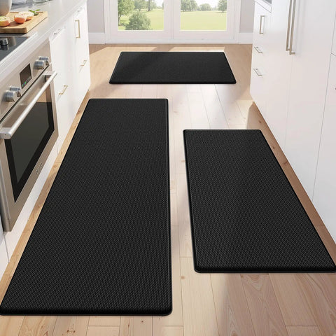Non Slip Anti Fatigue Kitchen Mats Set, 3 Pack, Waterproof Cushioned Floor Rugs for Standing Comfort in kitchen