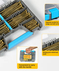215 Piece Multi Purpose Wood Deck Screw Kit with Bugle Head Torx Star Drive Golden Coated Includes T25 Bit in case