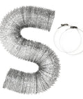 4 Inch Flexible Aluminum Dryer Duct 10 Foot With 2 Premium Clamps No Fuss Easy Install For Front Load Or Top Load Dryers Gas Or Electric