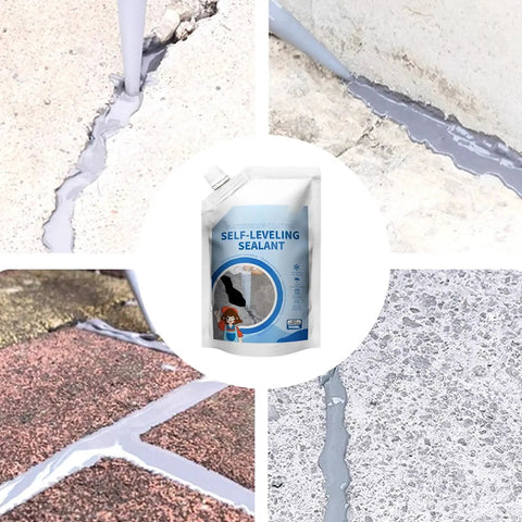 Heavy Duty Concrete Crack Filler And Quick Cure Caulk Sealant crafted for industrial surfaces being applied to cracks.