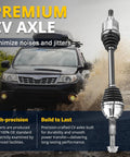 Beefy 4WD Front CV Axle Shaft Assembly Replacement 60 1345 for GM SUVs alongside 4WD vehicle in motion