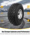 Heavy Duty Replacement 15x6.00-6 Lawn Mower Tires 2 Pack With Rubber Wheel And Bearing Bore 3/4 Inch, Fits Most Riding Mowers