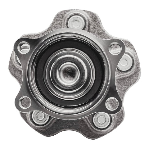 Front view of Rear Wheel Bearing Hubs Pair For 2002 2003 2004 2005 2006 Nissan Altima, 2004 2005 2006 2007 2008 Maxima, And 2004 2009 Quest 5 Lug Hub Bearings Assembly Replacement Kit Two Pack Left And Right Easy Install