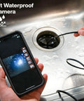Wireless WiFi Borescope With LED Light For iPhone And Android 5.5mm Waterproof Inspection Camera IP67 Flexible Cable Streams Clear Video And Photos To Your Phone Up To 30 Feet For Tight Spaces inspecting sink drain