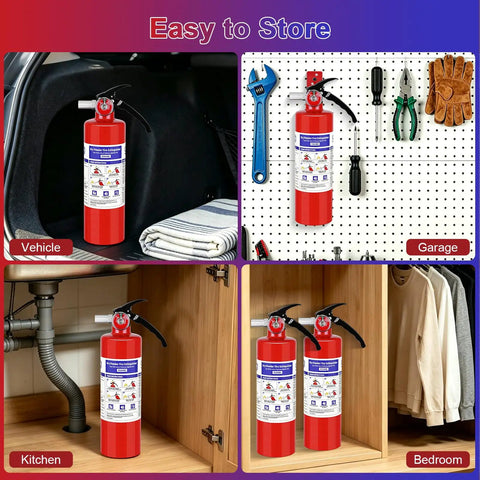 Two Pack Two Point Five Lb Abc Dry Chemical Fire Extinguishers Rated 1A 10B C For Kitchen Home Rv Boat Business Badass Survival Essentials Rock Solid And Always Ready To Step Up Your Game