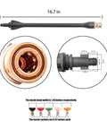 All In One Pressure Washer Gun Kit With Universal M22 Connectors 14MM And 15MM, Includes 1 Tip Holder And 5 Spray Nozzles