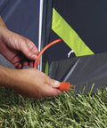 Connecting power cable to Sundome Camping Tent With Rainfly For Two To Six People, Easy Ten Minute Setup, Weatherproof Shelter