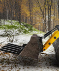 Clamp On Debris Forks For 48 Inch Bucket With 2500 Lbs Capacity Heavy Duty Quick Attach Pallet Forks in snowy forest