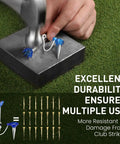Magnetic Golf Tees 80 mm Long Unbreakable Plastic 4 Pack Blue Red Reusable Practice Tees For Men And Women durability test