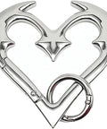 Heart-shaped Gothic Keychain With Cute Carabiner Clip For Keys Backpacks Cars And Daily Decoration Dope Y2K Fashion Accessory